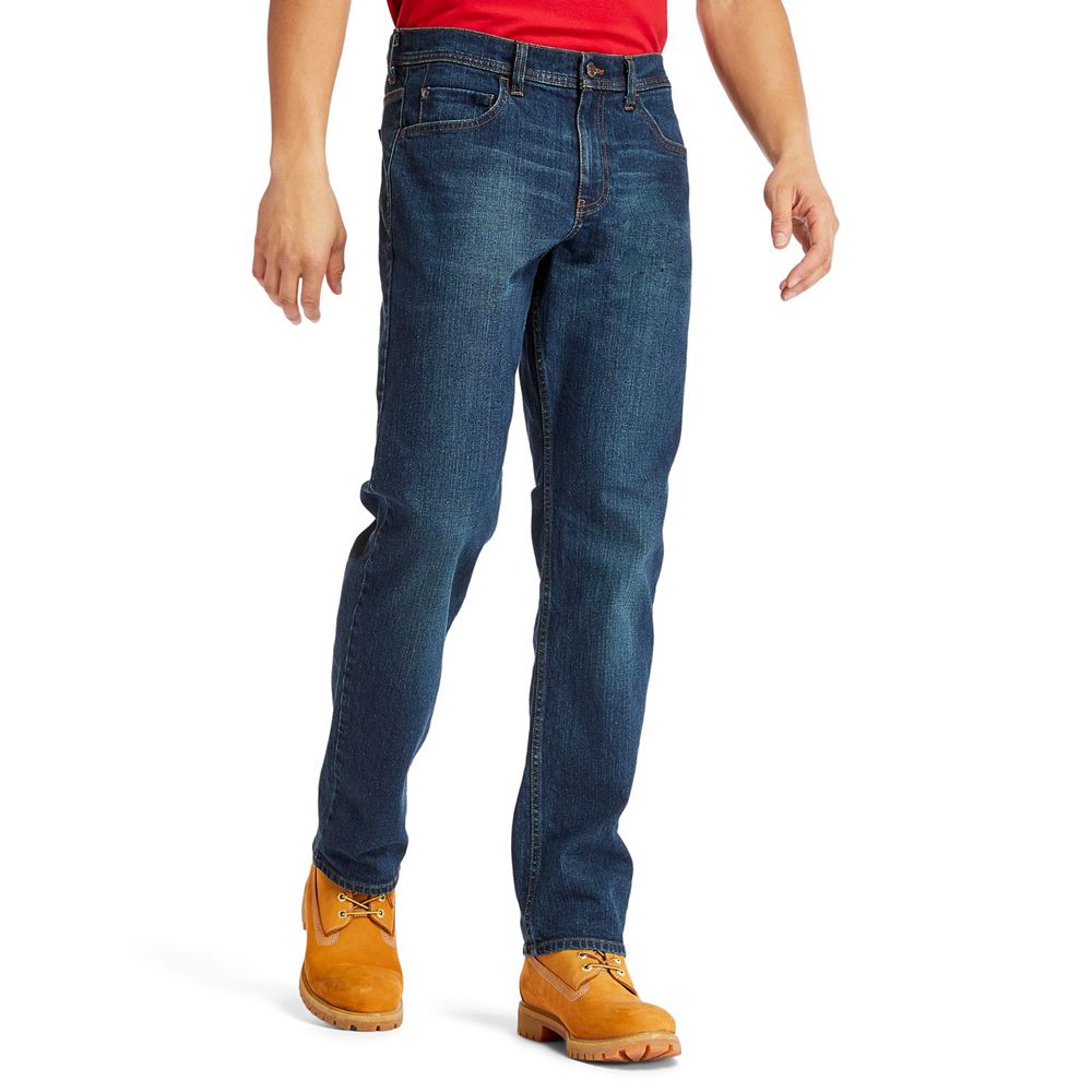 Pantalones Timberland Hombre Regular Fit Denim Jeans Azul Marino - Chile JYZ-725430